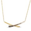 Thumbnail Image 1 of Le Vian Kiss Collection Chocolate Ombré Diamond "X" Necklace 1/3 ct tw 14K Honey Gold 19"
