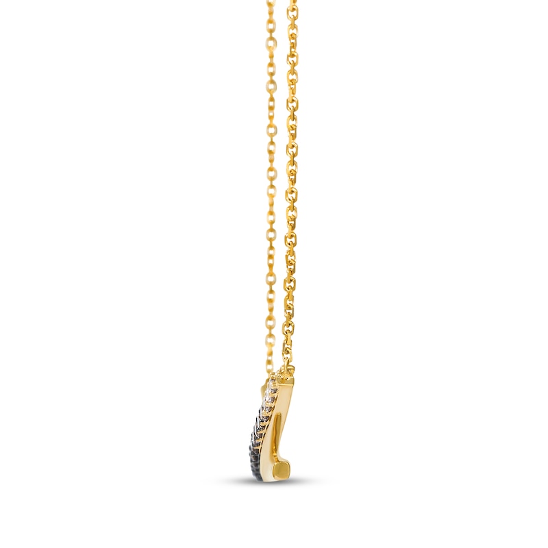 Main Image 2 of Le Vian Kiss Collection Chocolate Ombré Diamond "X" Necklace 1/3 ct tw 14K Honey Gold 19"