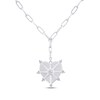 Thumbnail Image 1 of STUDIO BY KAY Diamond North Star Heart Necklace 1/6 ct tw Sterling Silver 18"