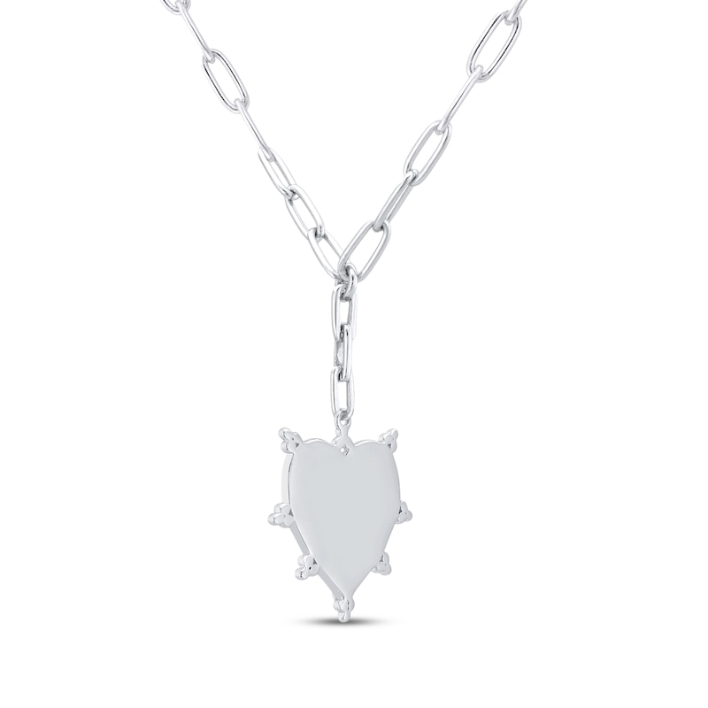 Main Image 3 of STUDIO BY KAY Diamond North Star Heart Necklace 1/6 ct tw Sterling Silver 18"