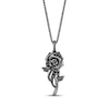 Thumbnail Image 1 of Ink & Ice Black Diamond Rose Necklace 1/15 ct tw Black Rhodium-Plated Sterling Silver 18"