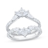 Thumbnail Image 1 of Now + Forever Lab-Grown Diamonds Pear, Marquise & Round-Cut Enhancer Ring 1-1/3 ct tw 14K White Gold