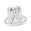 Thumbnail Image 1 of Now + Forever Lab-Grown Diamonds Emerald-Cut Halo Engagement Ring 8-5/8 ct tw 14K White Gold