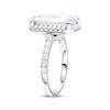 Thumbnail Image 2 of Now + Forever Lab-Grown Diamonds Emerald-Cut Halo Engagement Ring 8-5/8 ct tw 14K White Gold