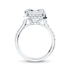 Thumbnail Image 3 of Now + Forever Lab-Grown Diamonds Emerald-Cut Halo Engagement Ring 8-5/8 ct tw 14K White Gold