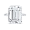 Thumbnail Image 4 of Now + Forever Lab-Grown Diamonds Emerald-Cut Halo Engagement Ring 8-5/8 ct tw 14K White Gold