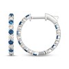 Thumbnail Image 3 of Le Vian Blue Sapphire Hoop Earrings 5/8 ct tw Diamonds 14K Vanilla Gold