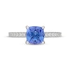 Thumbnail Image 3 of Neil Lane Cushion-Cut Tanzanite & Diamond Engagement Ring 3/8 ct tw 14K White Gold