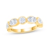 Thumbnail Image 1 of Now + Forever Lab-Grown Diamonds Oval & Round-Cut Anniversary Ring 1 ct tw 14K Yellow Gold