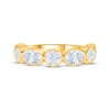 Thumbnail Image 3 of Now + Forever Lab-Grown Diamonds Oval & Round-Cut Anniversary Ring 1 ct tw 14K Yellow Gold