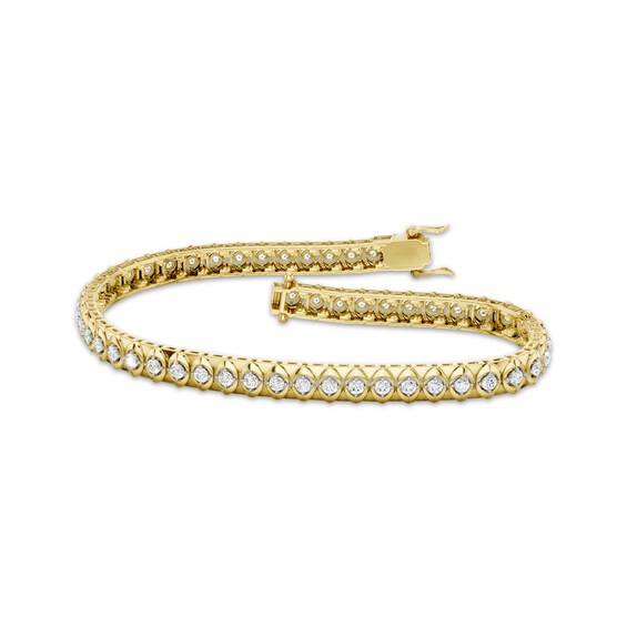 Men's Diamond Line Bracelet 2-1/2 ct tw 10K Yellow Gold 8.5"