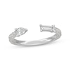 Thumbnail Image 1 of Neil Lane Artistry Pear-Shaped & Baguette-Cut Lab-Grown Diamond Cuff Wedding Band 1/2 ct tw 14K White Gold