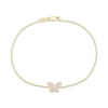 Thumbnail Image 1 of STUDIO BY KAY Pink Lab-Created Sapphire Butterfly Bracelet 24K Yellow Gold Vermeil Sterling Silver 7.25"