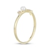 Thumbnail Image 2 of KAY Lab-Grown Diamonds Cultured Pearl Scatter Ring 1/10 ct tw 10K Yellow Gold