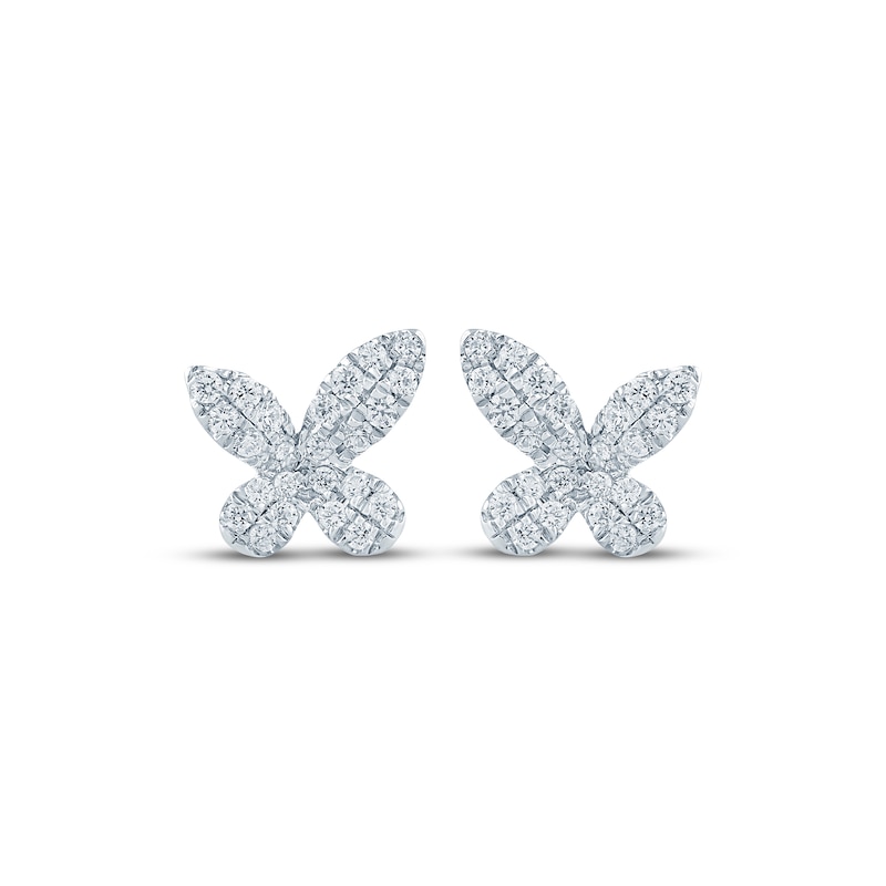 Main Image 2 of Monique Lhuillier Bliss Lab-Grown Diamond Butterfly Stud Earrings 1/4 ct tw Platinum-Plated Sterling Silver