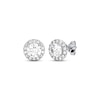 Thumbnail Image 1 of THE LEO Diamond Halo Stud Earrings 7/8 ct tw 14K White Gold