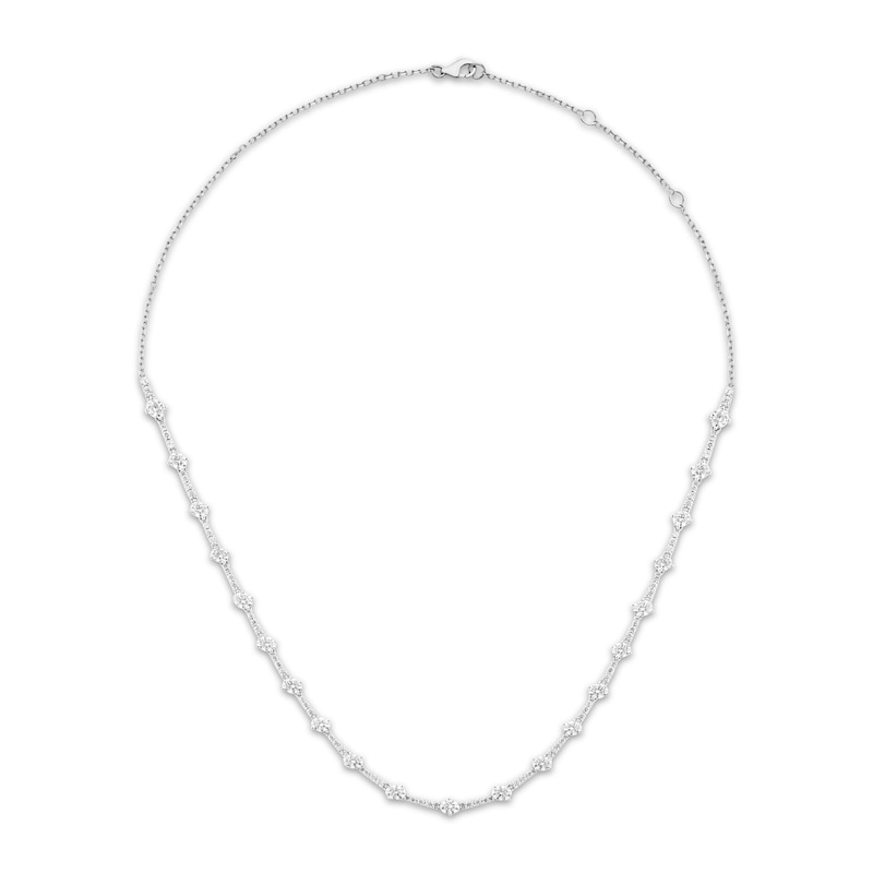 Main Image 2 of Milestones Lab-Grown Diamond Necklace 5 ct tw 10K White Gold 17"