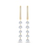 Thumbnail Image 2 of KAY Lab-Grown Diamonds Hoop Drop Earrings 1 ct tw 10K Yellow Gold