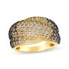Thumbnail Image 1 of Le Vian Desert Diamonds Chocolate Ombré Crossover Ring 2-1/3 ct tw 14K Honey Gold
