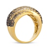 Thumbnail Image 3 of Le Vian Desert Diamonds Chocolate Ombré Crossover Ring 2-1/3 ct tw 14K Honey Gold