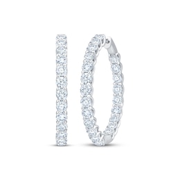KAY Lab-Grown Diamonds Inside-Out Hoop Earrings 6 ct tw 10K White Gold