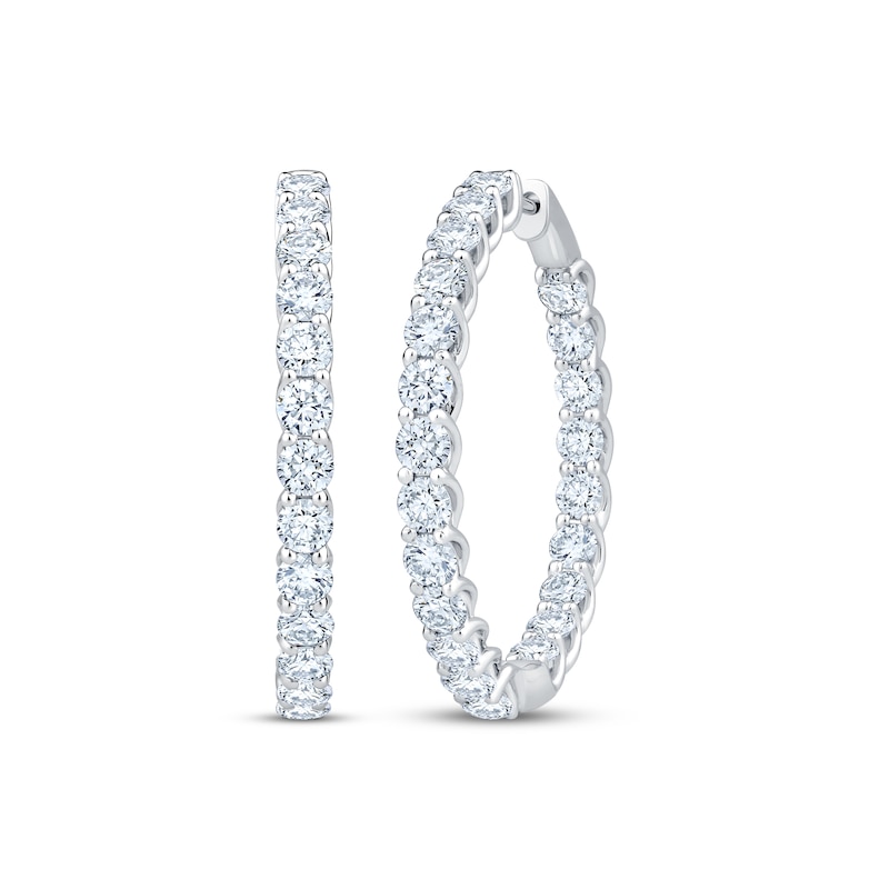 Main Image 1 of KAY Lab-Grown Diamonds Inside-Out Hoop Earrings 6 ct tw 10K White Gold