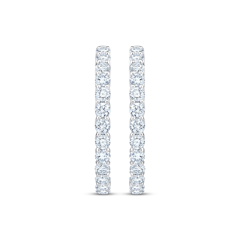 Main Image 2 of KAY Lab-Grown Diamonds Inside-Out Hoop Earrings 6 ct tw 10K White Gold