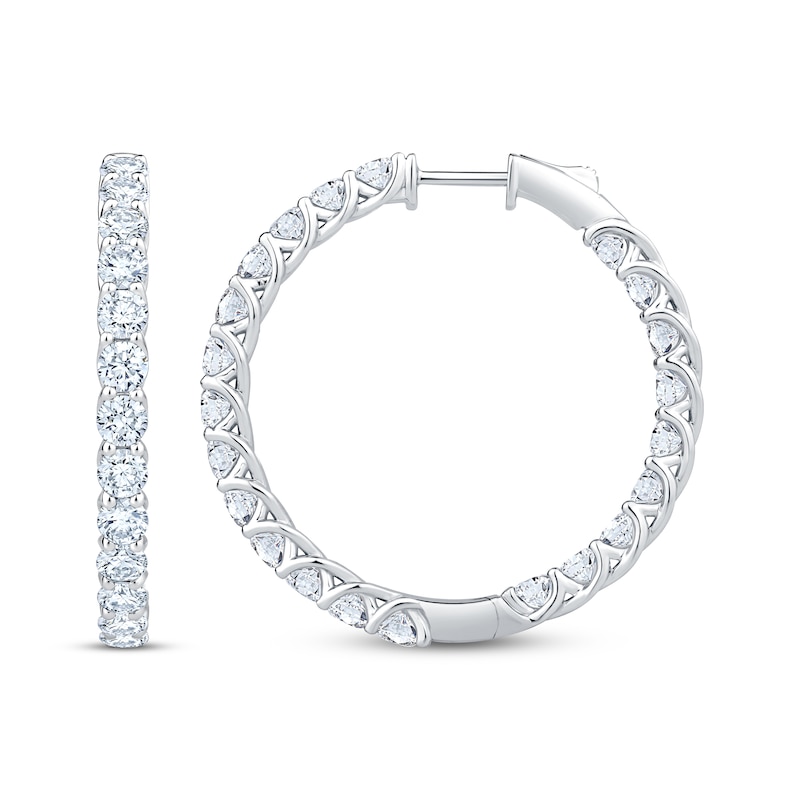 Main Image 3 of KAY Lab-Grown Diamonds Inside-Out Hoop Earrings 6 ct tw 10K White Gold