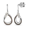 Thumbnail Image 1 of Le Vian Desert Diamonds Teardrop Frame Earrings 1/3 ct tw 14K Vanilla Gold