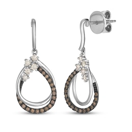 Le Vian Desert Diamonds Teardrop Frame Earrings 1/3 ct tw 14K Vanilla Gold