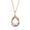 Thumbnail Image 1 of Le Vian Desert Diamonds Teardrop Frame Necklace 1/4 ct tw 14K Strawberry Gold 19"