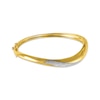 Thumbnail Image 1 of STUDIO BY KAY Lab-Grown Diamond Curve Bangle Bracelet 1/2 ct tw 24K Yellow Gold Vermeil Sterling Silver 7"
