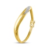 Thumbnail Image 2 of STUDIO BY KAY Lab-Grown Diamond Curve Bangle Bracelet 1/2 ct tw 24K Yellow Gold Vermeil Sterling Silver 7"