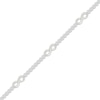 Thumbnail Image 2 of Lab-Grown Diamond Infinity Symbol Station Bracelet 1 ct tw Sterling Silver 7"