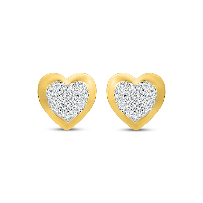 Main Image 2 of KAY Lab-Grown Diamonds Stud Earrings 1/3 ct tw 14K Yellow Gold-Plated Sterling Silver