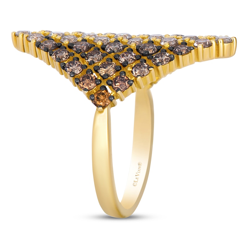 Main Image 2 of Le Vian Couture Chocolate Ombré and Vanilla Diamond Ring 2 ct tw 14K Honey Gold