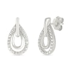 Thumbnail Image 2 of Diamond Accent Double Pear-shaped Drop Earrings Sterling Silver
