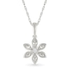 Thumbnail Image 1 of Diamond Accent Flower Necklace Sterling Silver