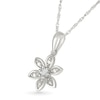Thumbnail Image 2 of Diamond Accent Flower Necklace Sterling Silver