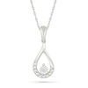 Thumbnail Image 1 of Diamond Accent Teardrop Necklace Sterling Silver