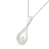 Thumbnail Image 2 of Diamond Accent Teardrop Necklace Sterling Silver
