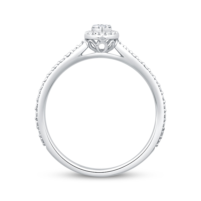 Main Image 2 of Diamond Marquise-Shaped Promise Ring 1/20 ct tw Sterling Silver