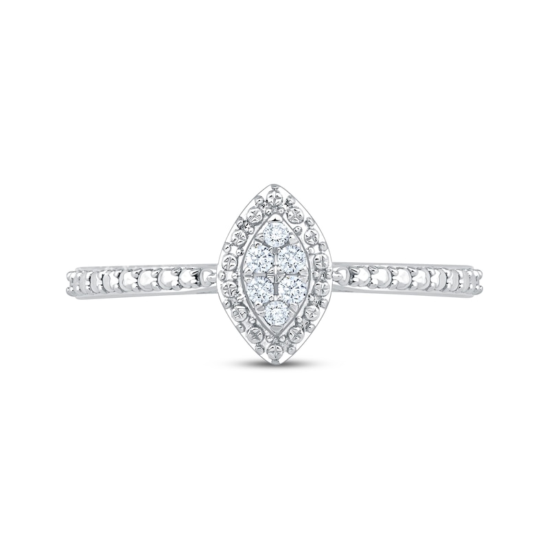 Main Image 3 of Diamond Marquise-Shaped Promise Ring 1/20 ct tw Sterling Silver