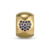 Thumbnail Image 1 of STUDIO BY KAY Blue Lab-Created Sapphire Heart Rondelle Charm 24K Yellow Gold Vermeil Sterling Silver