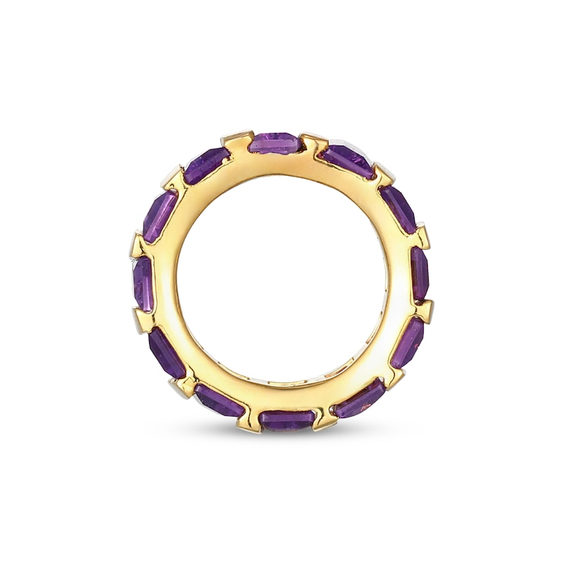 Main Image 3 of STUDIO BY KAY Baguette-Cut Amethyst East-West Rondelle Charm 24K Yellow Gold Vermeil Sterling Silver