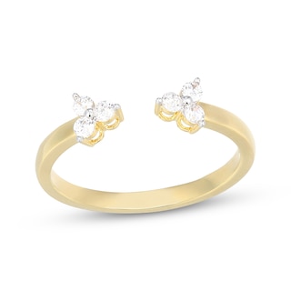 Rocksbox The Northstar Lab-Grown Diamond Open Ring 1/6 ct tw 24K Yellow Gold Vermeil Sterling Silver