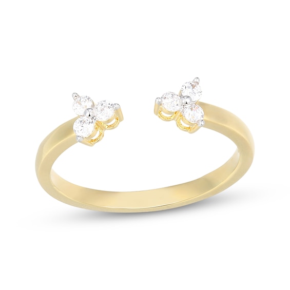 Rocksbox The Northstar Lab-Grown Diamond Open Ring 1/6 ct tw 24K Yellow Gold Vermeil Sterling Silver