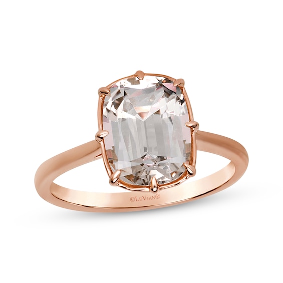 Le Vian Cushion-Cut Natural Champagne Quartz Solitaire Ring 14K Strawberry Gold