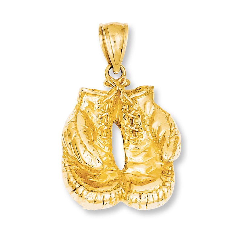 Main Image 1 of Boxing Gloves Charm 14K Yellow Gold