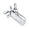 Thumbnail Image 1 of Golf Bag with Clubs Charm 14K White Gold